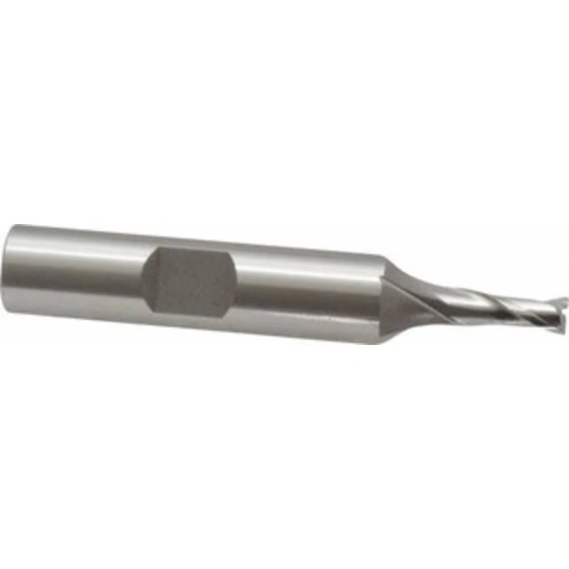 OSG 5/32, 7/16 LOC, 3/8 Shank Diam, 2-5/16 OAL, 2 Flute, Cobalt Square End Mill Single End, Uncoated, Spiral Flute, 3...